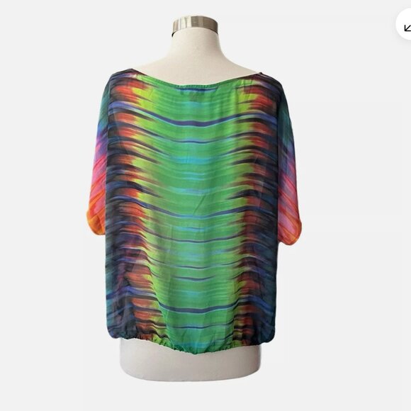 Vince Camuto Sheer Tie Dye Top Size L D Sheer Tie Dye Top Size 3X NEW WITH TAG! - Picture 2 of 7